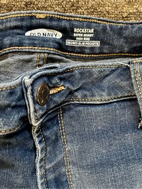 Old Navy Dark Blue Denim Jeans with Contrast Stitching